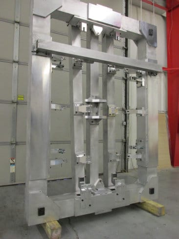 Aluminum assembly fixture built by Raptor Fabrication