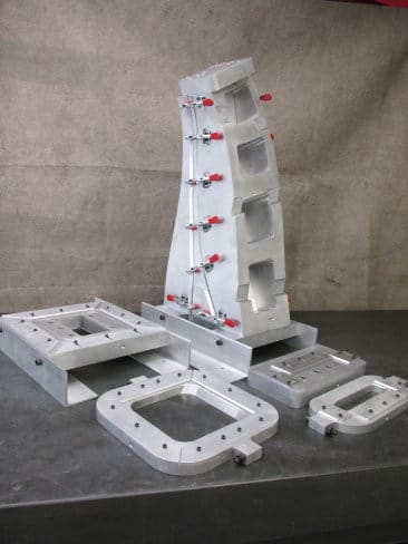 Aluminum weld fixture built by Raptor Fabrication